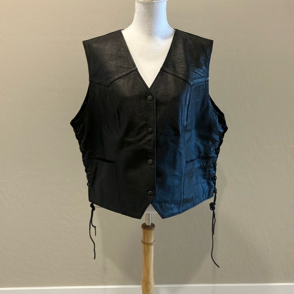 Black Leather Vest